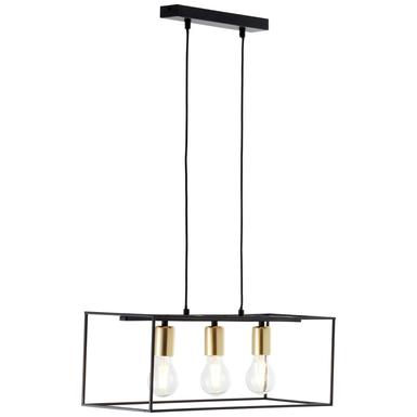 Suspension 3 lampes design Brilliant Arica Noir Métal 92747/06