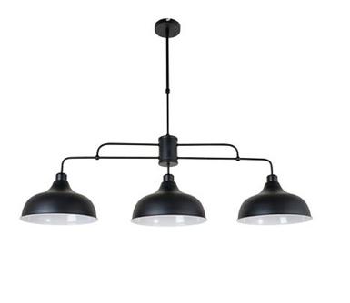 Suspension 3 lampes design Corep Lincoln Noir Métal 650522