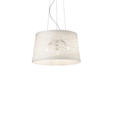 Suspension 3 lampes design Ideal lux Basket Chrome Métal 082509