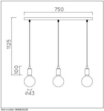 Suspension FIX MULTIPLE - 3xE27 - Noir/Plastique - Lucide - 08408/03/30