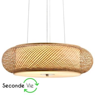 Suspension 3 lampes design - Reconditionnée Lo Retour Beige Bambou LOL-C8004C/1B