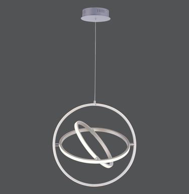 Suspension 3 lampes led Leuchten Direkt Jella Gris Aluminium 11260-55