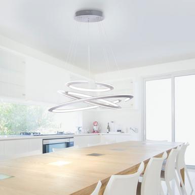 Suspension 3 lampes led Neuhaus Alessa Gris Métal 2493-55