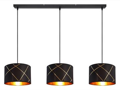 Suspension 3 lumières design Globo Bemmo Noir Métal 15431-3H