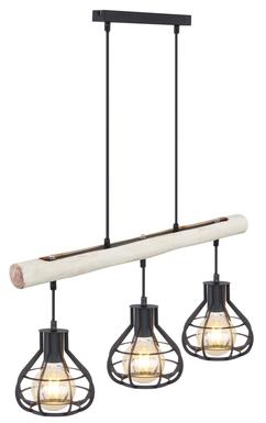 Suspension 3 lumières design Globo Clastra Noir Métal 15388-3H