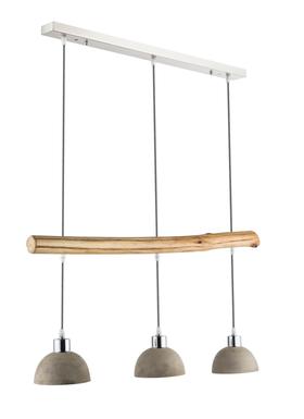 Suspension 3 lumières design Globo Jebel Gris Métal 15248-3