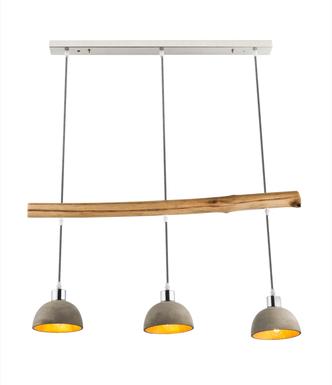 Suspension 3 lumières design Globo Jebel Gris Métal 15248-3