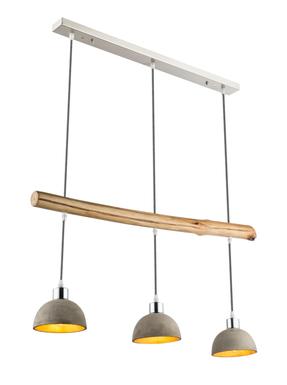 Suspension 3 lumières design Globo Jebel Gris Métal 15248-3