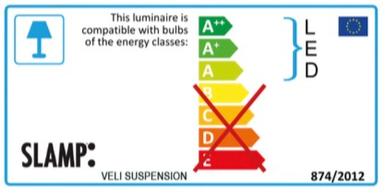 Suspension 4 lampes design Slamp Veli Blanc 01 Technopolymère VEL78SOS0T03BW000