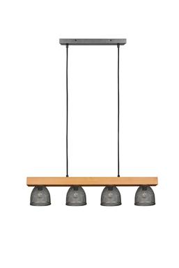Suspension 4 lampes design Trio Cestino Gris Métal R30704067