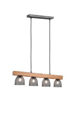 Suspension 4 lampes design Trio Cestino Gris Métal R30704067