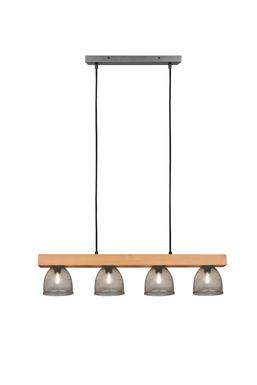 Suspension 4 lampes design Trio Cestino Gris Métal R30704067