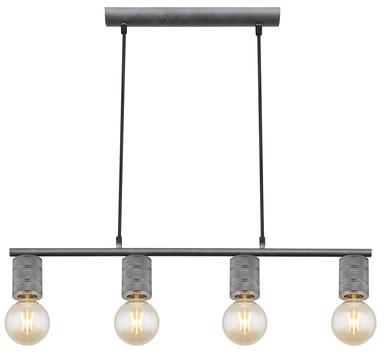 Suspension 4 lumières design Globo Freddy Gris Métal 54036-4H