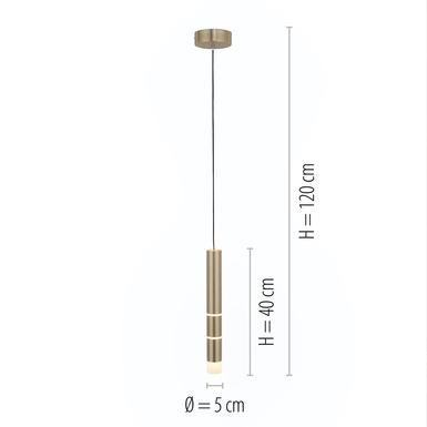 Suspension 4 lumières led Neuhaus Pure-Vega Laiton Fer 2211-60