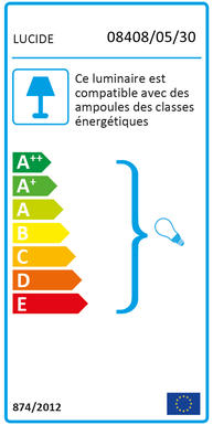 Suspension FIXE MULTIPLE - 5xE27 - Noir /Plastique - Lucide - 08408/05/30