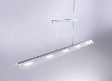 Suspension 5 lampes led Leuchten Direkt Nele Gris Métal 12278-55