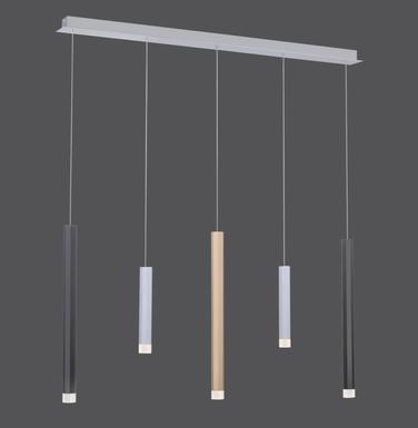 Suspension 5 lampes led Neuhaus Pure-Gemin Gris Métal 2527-95