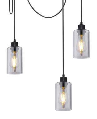 Suspension 5 lumières design Globo Hadera Noir Métal 15465-5H