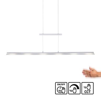 Suspension 6 lampes led Leuchten Direkt Nele Gris Métal 15880-55