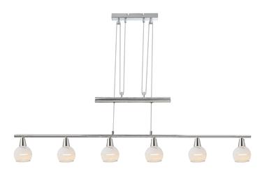 Suspension 6 lumières design Globo Olli Gris Métal 54341-6ZN