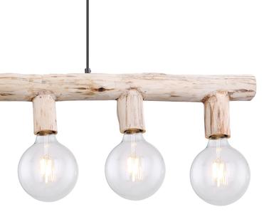 Suspension 6 lumières design Globo Ray Noir Métal 15441-6H