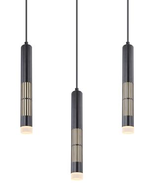 Suspension 6 lumières led Globo Atri Noir Métal 15630-6H