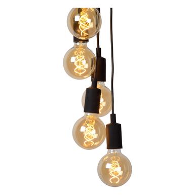 Suspension 7 lampes industrielle Lucide Fix Noir Métal 08408/07/30