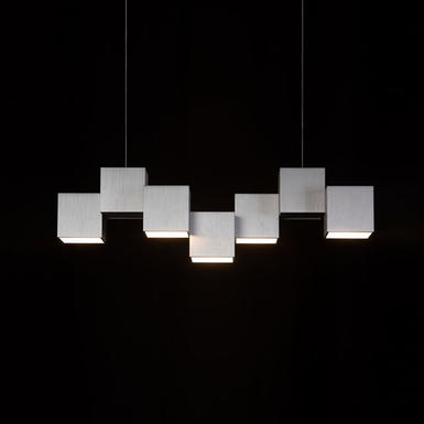 Suspension 7 lampes led Grossmann Rocks Gris métallique Aluminium 82-853-072