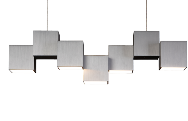 Suspension 7 lampes led Grossmann Rocks Gris métallique Aluminium 82-853-072