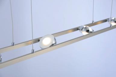 Suspension 8 lampes led Leuchten Direkt Lolasmart-Opti Gris Plastique 12470-55