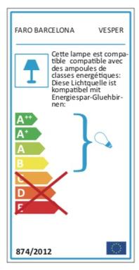 Suspension avec abat-jour Faro Vesper Marron Métal - Tissus 29987