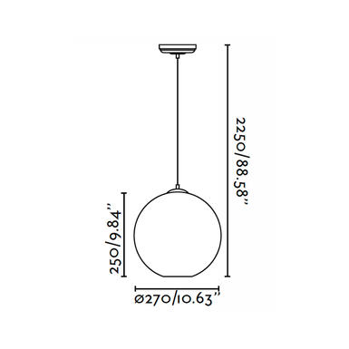 Suspension classique Faro Erma Noir Métal 64128