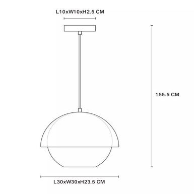 Suspension COOPER - Noir/Métal - Lucide - 10410/20/30