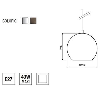 Suspension design Aluminor Bulle Gris BULLE RS CF