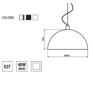 Suspension design Aluminor Dome Chrome DOME S CH