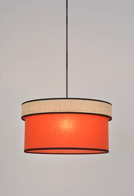 Suspension design Corep Amman Orange Raphia / Métal 654471