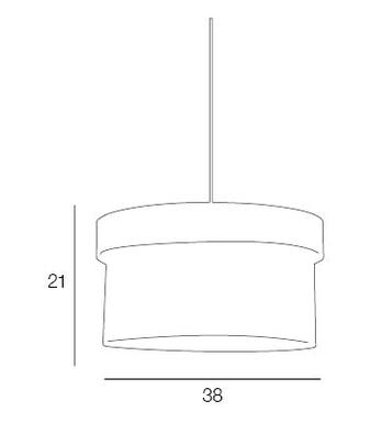 Suspension design Corep Amman Orange Raphia / Métal 654471