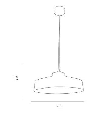 Suspension design Corep Archi Jaune Métal 654440