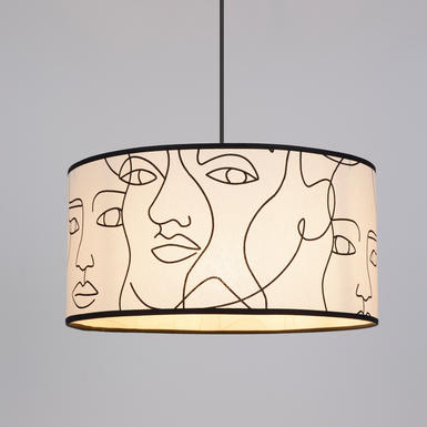 Suspension design Corep Cylindre Blanc Tissu 656409