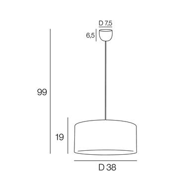 Suspension design Corep Cylindre Marron Tissu 656703