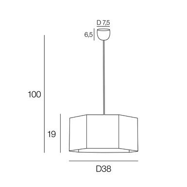 Suspension design Corep Hexagone Beige Tissu 656400