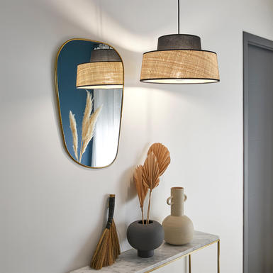 Suspension design Corep Mallorca Noir Raphia / Métal 656708
