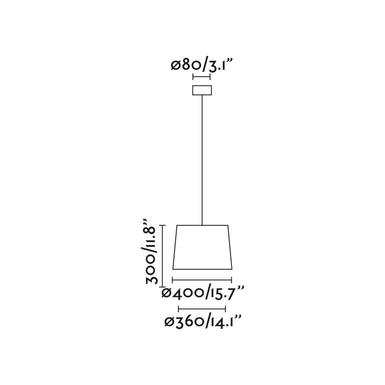 Suspension design Faro Conga Blanc Métal - Tissus 64315-54