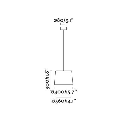 Suspension design Faro Conga Noir Métal - Tissus 64315-56