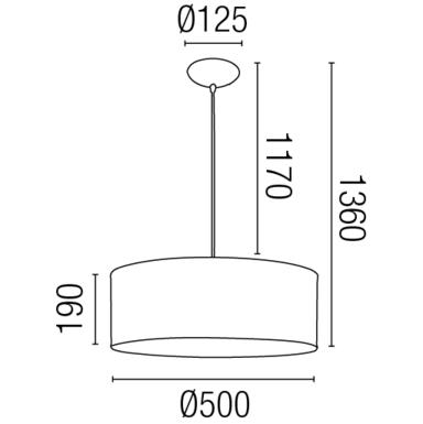 Suspension design Faro Seven Blanc Tissu 68284