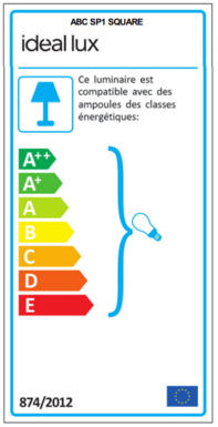 Suspension design Ideal lux ABC Laiton Métal 207858