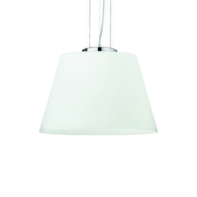 Suspension design Ideal lux Cylinder Blanc 01 Métal - Verre 025438