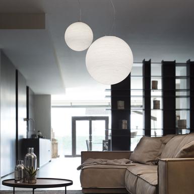 Suspension design Ideal lux Mapa Blanc Verre 161389