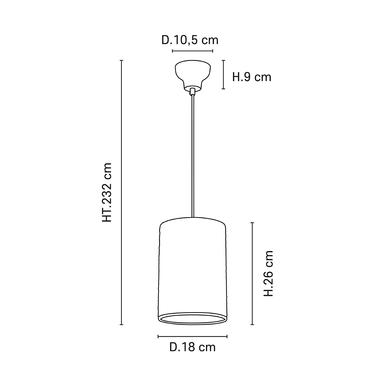 Suspension Cosiness Ø 18 cm - Métal / Tissus - Market Set - 656087