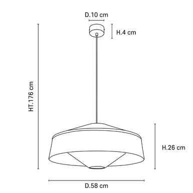 Suspension Mokuzai Ø  58 cm - Noir Métal / Tissus - Market Set - 656054